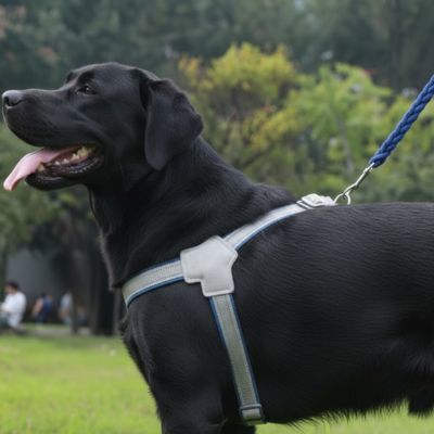 belle balade avec harnais chien
