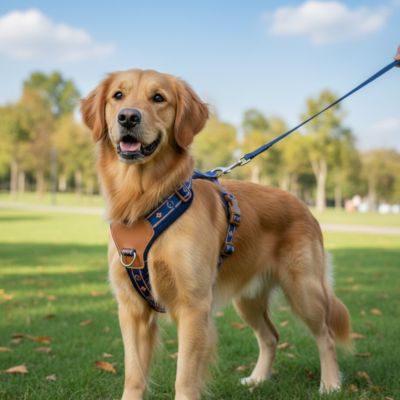parfaite confiance avec harnais chien